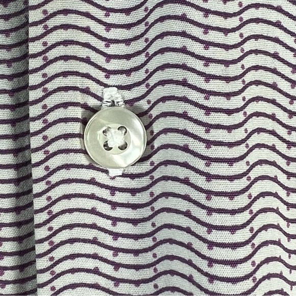 Tattersall Soho Men’s Dress Shirt With Purple Stripes & Dots Med or Large ? - Picture 3 of 10